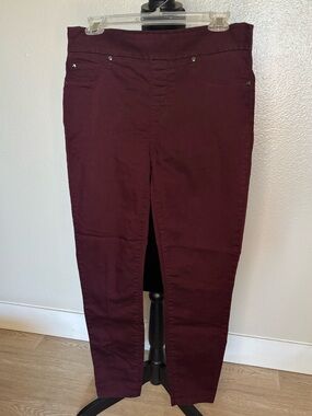 Tribal Jeans Burgundy Ankle Jegging Pants Size 10